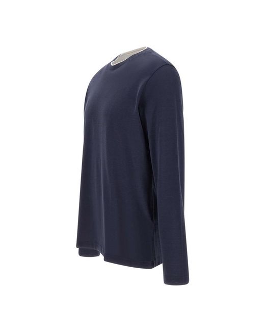 Eleventy Blue Round-Neck Knitwear for men