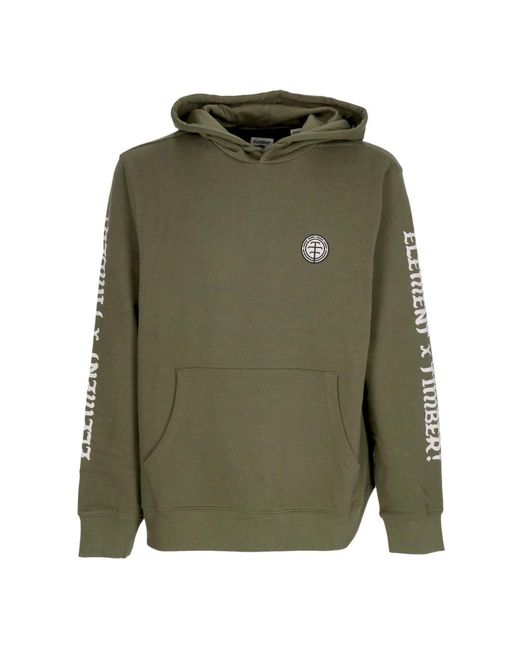 Element Hoodies & Sweatvesten ,Groen ,Katoen Lichtgewicht Tracksuit Sweatshirt Met Capuchon in het Green voor heren