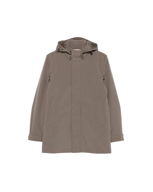 Woolrich Jassen ,Grijs ,Duifgrijs Soft Shell Mac Jas in het Brown voor heren