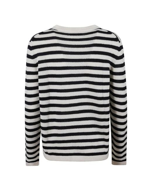 Allude Black Round-Neck Knitwear