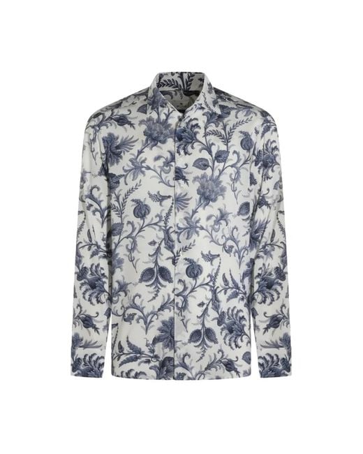 Etro Blue Casual Shirts for men