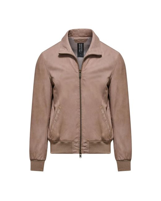 Leather Jackets di Bomboogie in Brown da Uomo