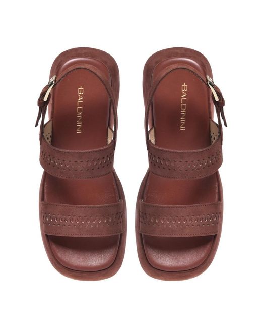 Baldinini Brown Flat Sandals