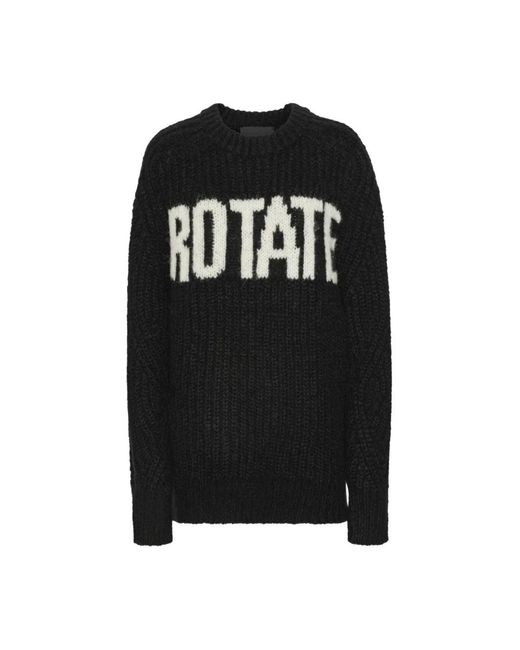 ROTATE BIRGER CHRISTENSEN Black Round-Neck Knitwear