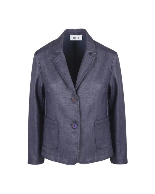 Niu Blue Stylische Jacke Im Trendigen Design
