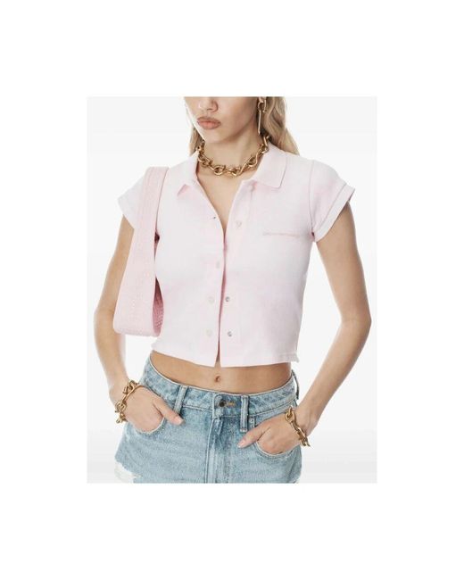 Alexander Wang Pink Rosa umhängetasche mit geprägtem logo