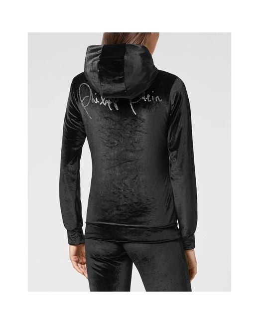 Philipp Plein Velvet Hoodie/Broeken Trainingspak in het Black