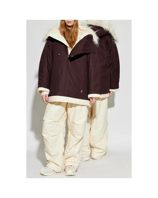 Moncler Jassen ,Bruin ,Katoen Donsparka in het Purple