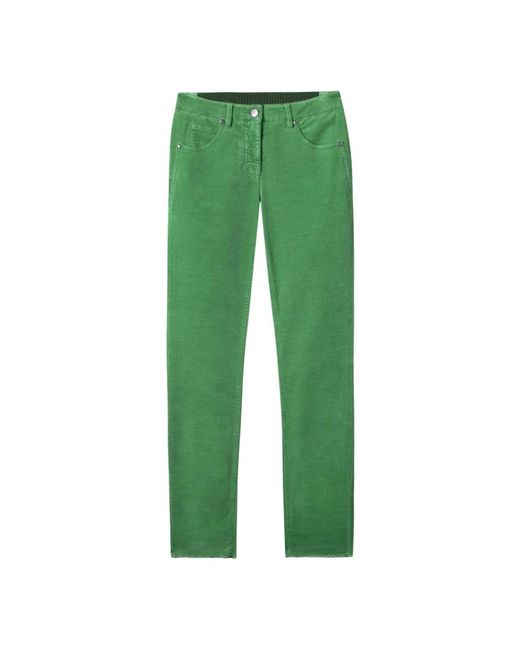 Luisa Cerano Green Straight Trousers