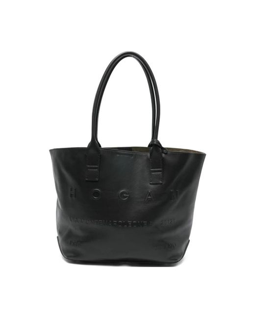 Hogan Black Shopping Bags