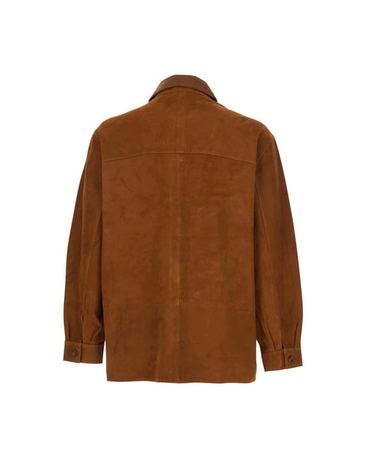 Leather Jackets sunflower de hombre de color Brown