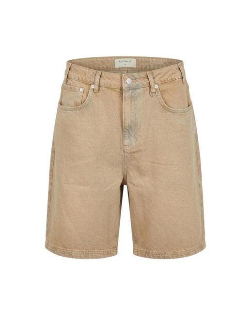 RETERNITY Natural Denim Shorts for men