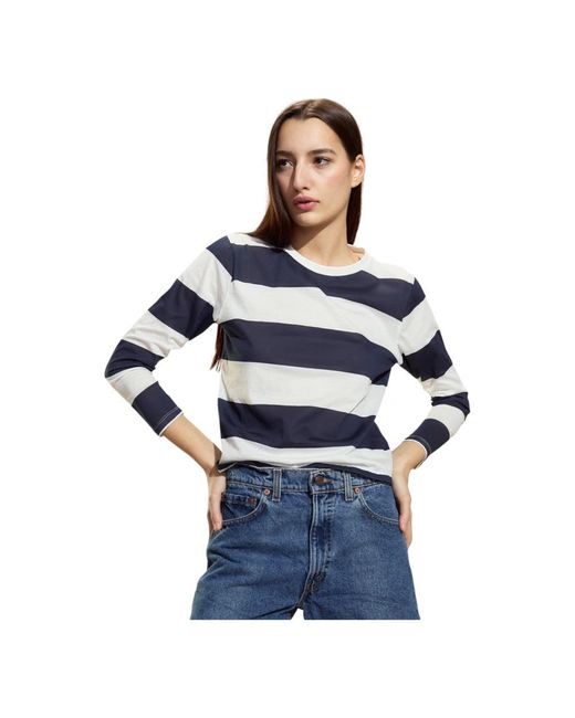 Cynthia Rowley Long Sleeve Tops in het Blue