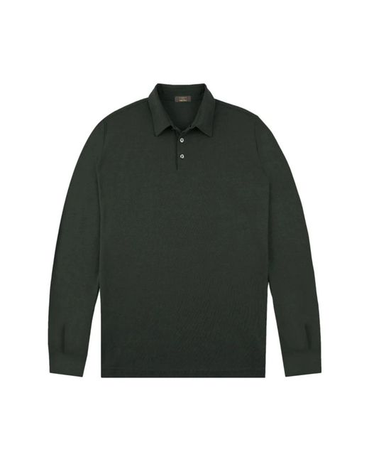 Zanone Green Polo Shirts for men