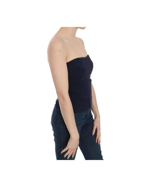 CoSTUME NATIONAL Blue Sleeveless Tops