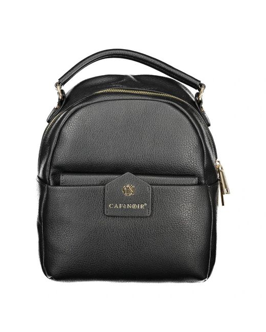 Cafenoir Black Polyurethane Women Women\'s Backpack Rowledge 2 Womens Backpack - Black/Gold/Camel | Lo & Sons main image 2