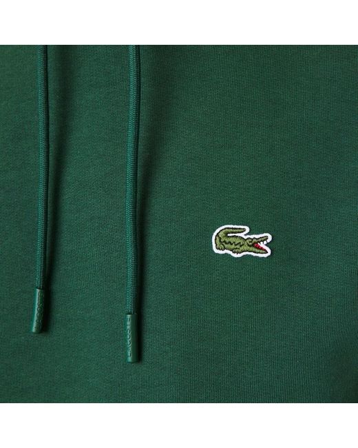 Lacoste Organischer gebürsteter baumwoll-hoodie in Green für Herren