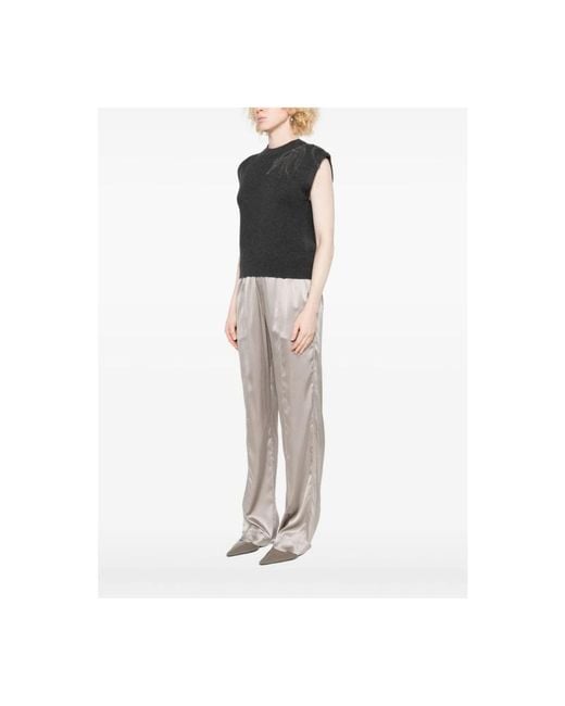 Sleeveless Tops Brunello Cucinelli de color Black