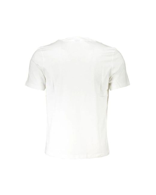North Sails Tops ,Wit ,Katoen Katoen Logo Print Korte Mouw Tee in het White voor heren