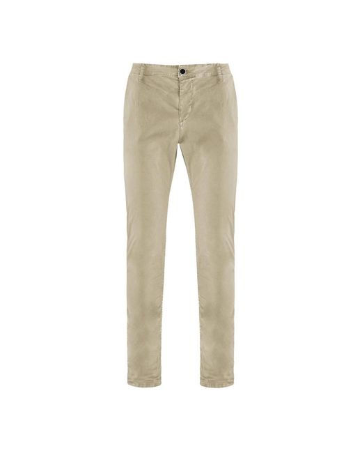 Bomboogie Broeken ,Katoen Slim Fit Chino Broek in het Natural voor heren