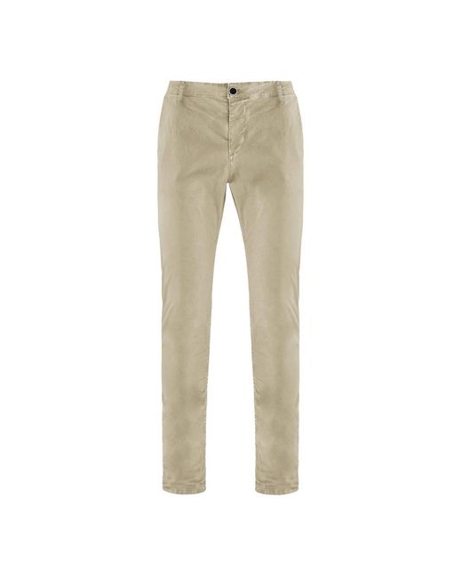 Bomboogie Broeken ,Katoen Slim Fit Chino Broek in het Natural voor heren