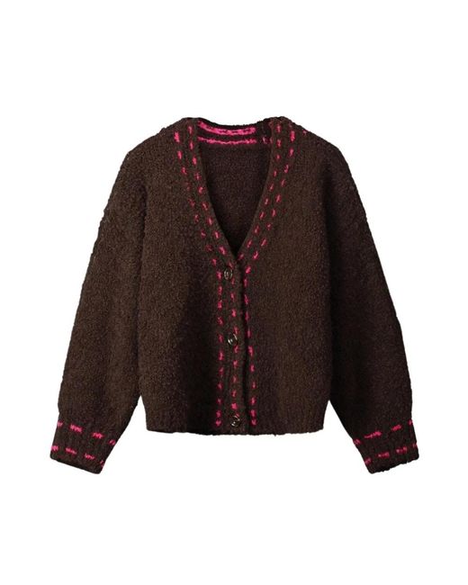 Pom Elise Cardigan in het Brown