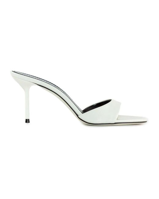 Heeled Mules di Paris Texas in Metallic