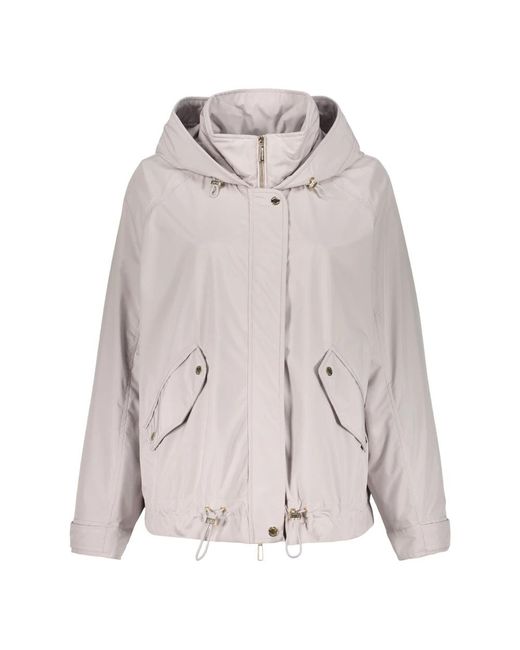 Moorer Jassen ,Polyester Waterdichte Techno Fabric Jas Met Capuchon in het Gray