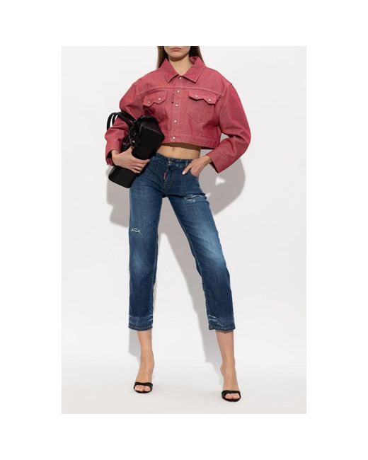 DSquared² Blue Cropped Jeans