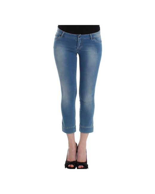 Ermanno Scervino Blue Cropped Jeans