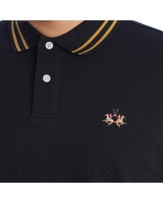 La Martina Blue Polo Shirts for men