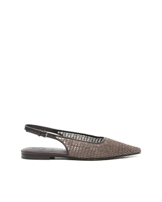 Brunello Cucinelli Brown Ballerinas