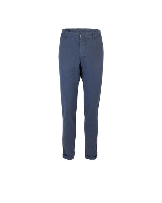 Mason's Blaue chino hose regular fit reißverschluss/knopfverschluss in Blue für Herren