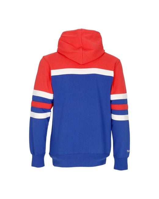 Mitchell & Ness Hoodies & Sweatvesten ,Veelkleurig ,Katoen Denver Nuggets Nba Head Coach Hoodie in het Blue voor heren