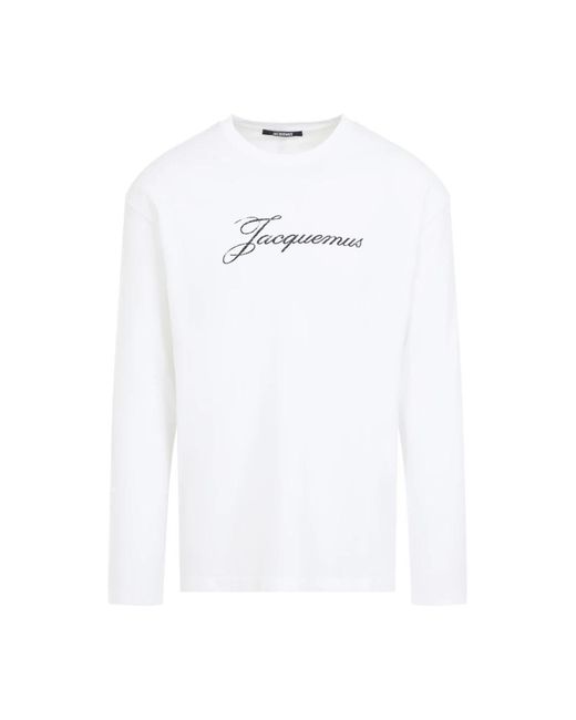 Jacquemus White Long Sleeve T-Shirts for men