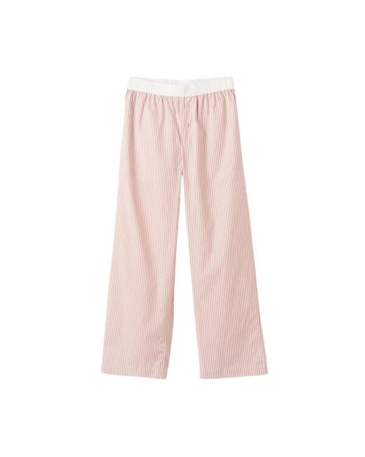 Pantalones anchos a rayas helsy By Malene Birger de color Pink