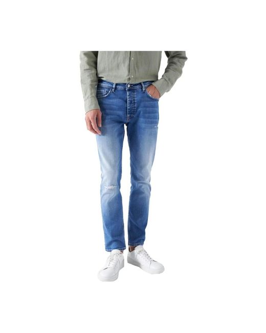 Salsa Jeans Blue Slim-Fit Jeans for men
