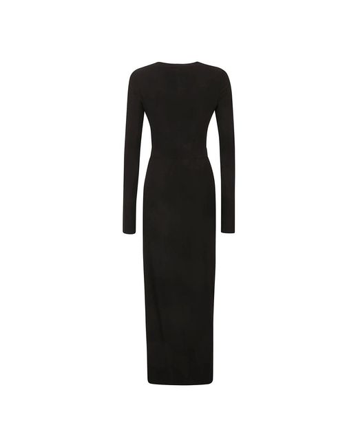 Norma Kamali Black Midi Dresses
