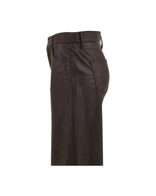 CYCLE Broeken ,Bruin ,Leer Asia Mid Rise Wide Leg Flared Jeans in het Black