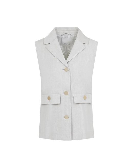 Vests Max Mara de color White