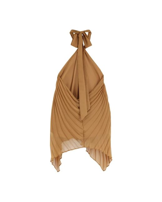 Max Mara Brown Sleeveless Tops