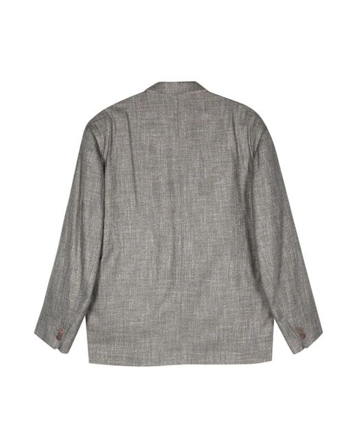 Magliano Strukturierte graue wollmischjacke in Gray für Herren