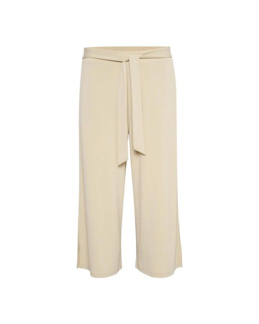 Kaffe Natural Cropped Trousers