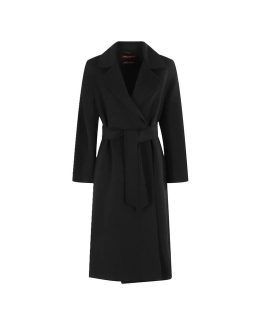 Max Mara Black Belted Coats