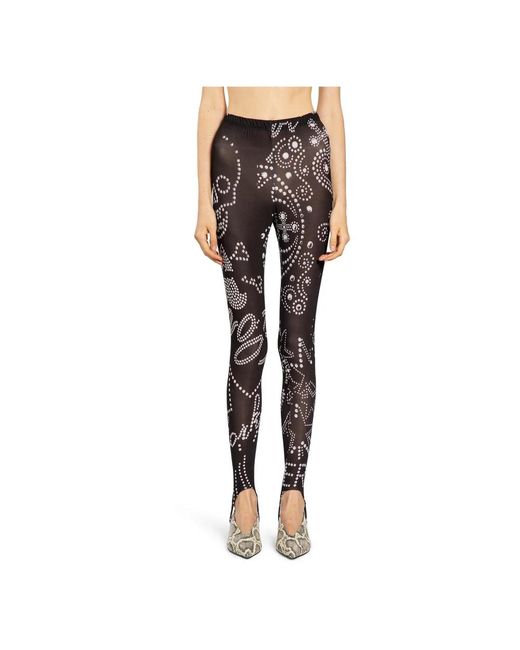 VAQUERA Broeken ,Zwart ,Rhinestuds Legging Gebreid Voor Vrouwen in het Gray