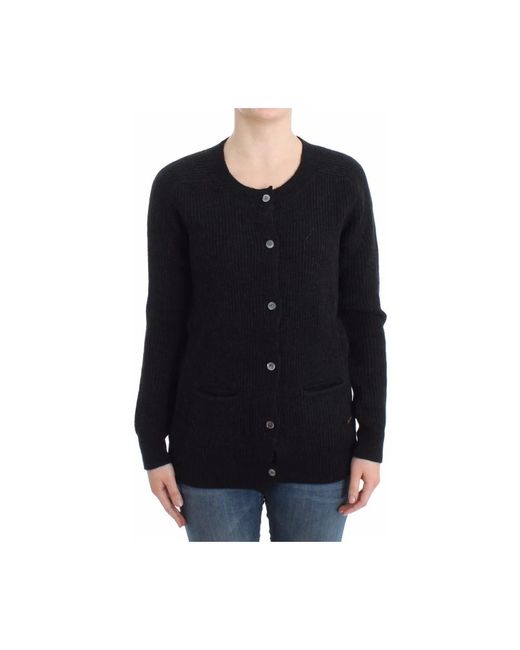 John Galliano Truien & Vesten ,Zwart ,Wol Zwarte Wollen Cardigan in het Black