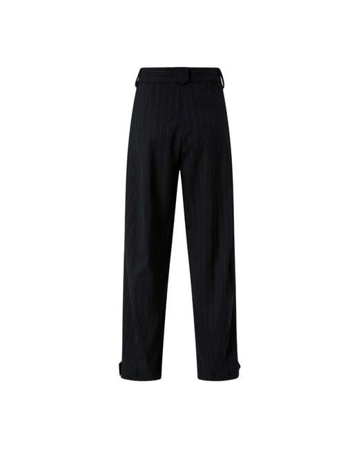 Pinko Straight Trousers in Black | Lyst