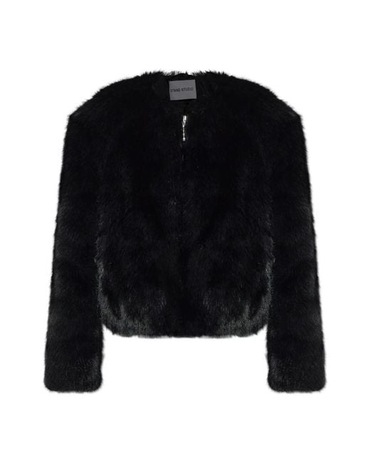 Stand Studio Faux Fur & Shearling Jackets in het Black