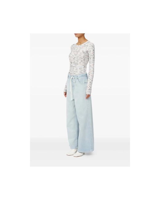 MM6 by Maison Margiela Blue Wide Jeans