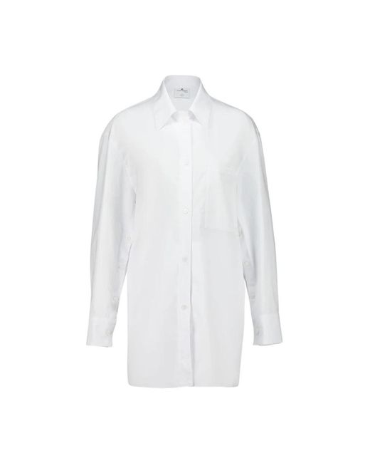 Courreges Katoenen Mini Shirtjurk in het White